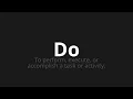 How to pronounce Do