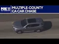 Police chase underway in Los Angeles