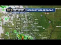 Muggy air and scattered storms