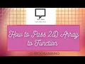 Passing 2D array to function Without Pointers in C programming