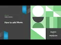 Krypton POS Demo - How to add Menu