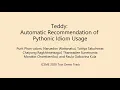 ICSME 2020 Tool Demo Paper Teddy Automatic Recommendation of Pythonic Idiom Usage