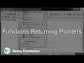 Functions Returning Pointers Computer Science Lecture Sabaq pk