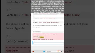 How to Solve Error Python Code in Jupyter Notebook name variable is not defined