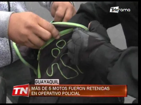 Más de 5 motos fueron retenidas en operativo policial