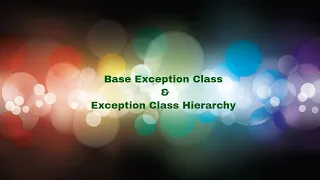 PYTHON TUTORIAL BASE EXCEPTION CLASS AND RAISE KEYWORD