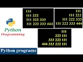 Print Numbers in Triangle Shape Pattern Program Python Tutorials