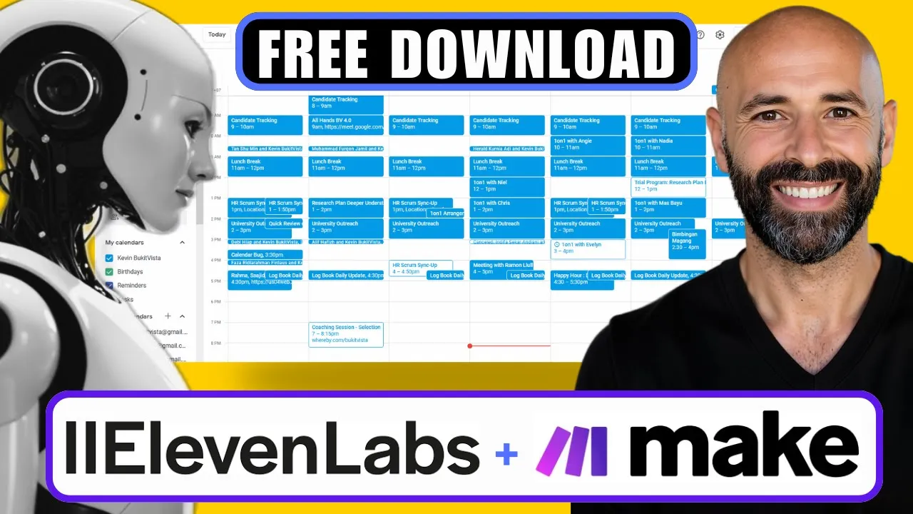 Beginner AI Booking Agent: Automate Your Calendar in 2025 (Make.com + 11Labs + G Calendar)