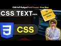 CSS 2021 Tutorial Text Properties text-transformation text-align text-decoration