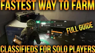 BEST WAY TO FARM CLASSIFIED GEAR RESISTANCE FARM GUIDE FOR SOLO PLAYERS THE DIVISION 1 8