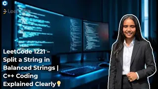 LeetCode 1221 Split a String in Balanced Strings Live Coding C Step-by-Step Explanation
