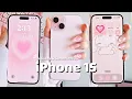 ✨️ iPhone 15 ✨️ 📱| Aesthetic Unboxing \u0026 Customization  🎀📦🌸 (ASMR)