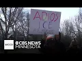 Anti-ICE protesters skeptical of drawdown claims rally in Minneapolis