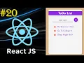 React Tutorial ToDo using Props Components Mini Project Beginner to Advance Series
