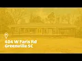 404 W Faris Rd Greenville SC