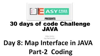 Day 8 Map Interface In Java Part-2 30 Days of code Challenge Hackerrank in Java