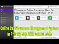 Online Car Showroom Management System in PHP My SQL With source code