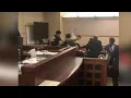 shows melee in Bexar County courtroom as murder suspect is attacked beaten by victim s fa