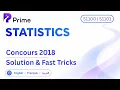 Statistics S1100 S1101 Concours Concour 2018 Solving Fast Tricks