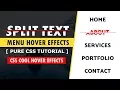 Split Text on Hover - Creative Link Effects on Hover