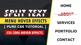 Split Text on Hover - Creative Link Effects on Hover