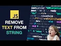 Javascript Remove text from a string
