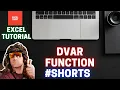 DVAR Functoin Microsoft Excel Tutorial