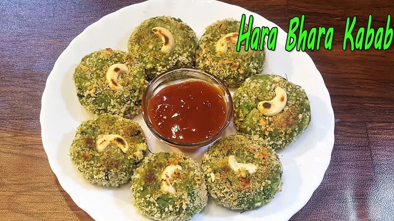Hara Bhara Kabab Recipe   Veg Hara Bhara Kabab   Starter Snacks Recipe By MadhurasRecipe