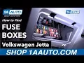 How to Find Fuses 11-18 Volkswagen Jetta