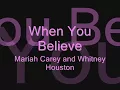 Download Lagu Whitney Houston duet mariah Carey lyrics - When You believe