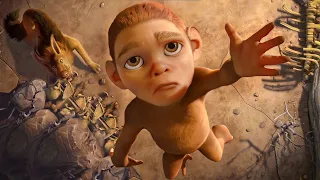 monkey father throws his new baby to the wolves because he is weak