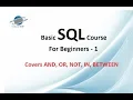 SQL AND OR NOT BETWEEN Operators - Oracle SQL
