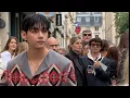 Download Lagu 250706 Kim Taehyung 김태형 V of BTS Arrival at CELINE fashion show on a Bike 🚲 in Paris 🇫🇷 July 6 2025