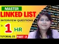 Linked List in Java Interview Questions Java DSA Full Course Tutorial-23 Part-2