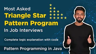 Triangle Star Pattern Program in Java Logic Code Pattern Program in Java