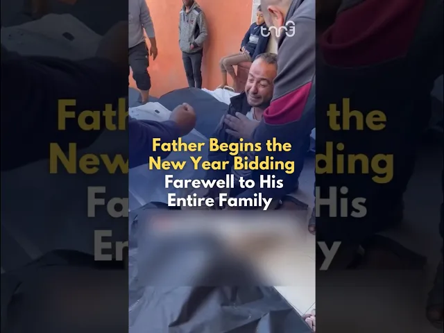 ⁣Father started the new year with heartbreaking loss. His entire family was killed by Israeli strike.