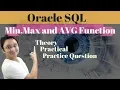 Tutorial MIN MAX and AVG Aggregate Function in Oracle SQL Database Group by Function in SQL