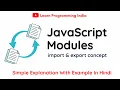 Import Export JavaScript Simple Explanation Most Important Modules js Jahid Momin India