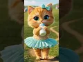 Dudi dudi dum dum 🍼 Cute Kitten In a Tutu 😻 #dudidudidam #viralcat #shorts #cute #shortsfeed