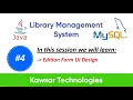 Part 4 Library Management System in Java Swing Design Edition Form UI