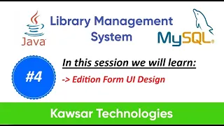 Part 4 Library Management System in Java Swing Design Edition Form UI