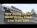 NJ Transit North Jersey Coast Line 3326 Head End Ride ALP45-DP