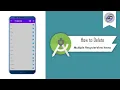 How to Delete Multiple RecyclerView Items in Android Studio MultipleDelete Android Coding