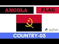 Angola flag drawing using python