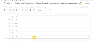 Programming Division and Remainders - Python Tutorial Integers Arithmetic 4