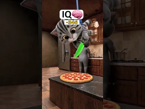 My Cat IQ to Steal Pizza Slice From Dad 😹🍕 #memes