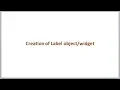 Label creation with Python Tkinter