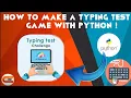 How to make a Typing Test Game using Python ll python project ll learn python
