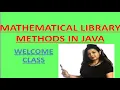 MATHEMATICAL LIBRARY METHODS FUNCTIONS IN JAVA PART-1