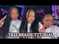 HOW TO TREE BRAIDS TUTORIAL USING BULK HUMAN BOHO HAIR HAIRSTYLES FT HOT BRAIDS
